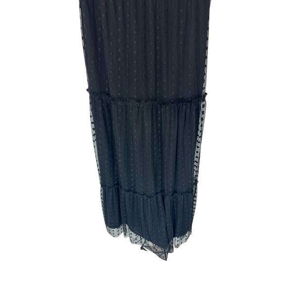 Tuckernuck Black Onyx Wedding Guest Tulle Giselle Formal Maxi Gown Dress Medium - Picture 6 of 15